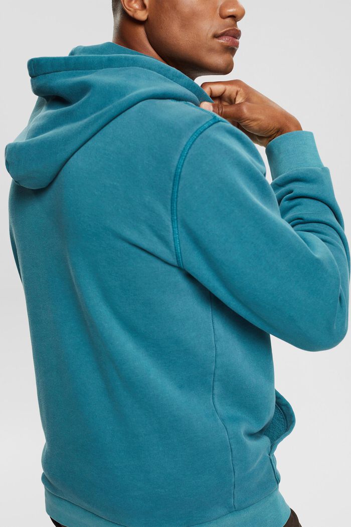 Sweatshirt hoodie, TEAL BLUE, detail image number 2