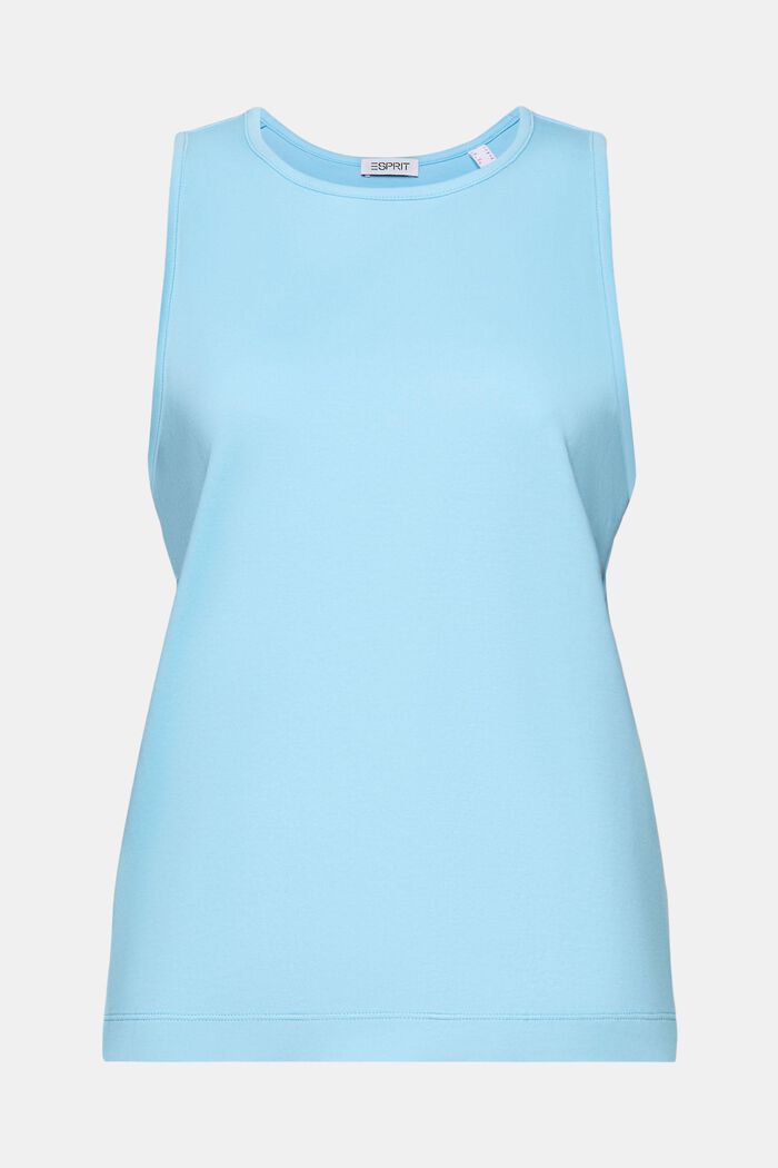 Cotton Tank Top, LIGHT TURQUOISE, detail image number 6