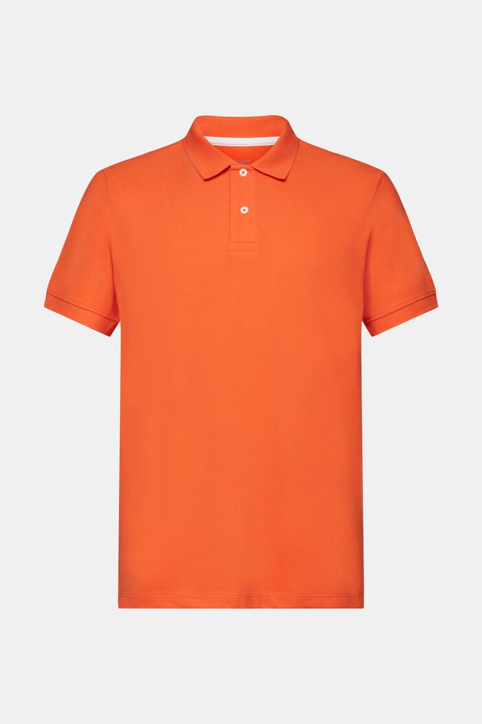 Slim fit polo shirt, ORANGE RED, detail image number 7