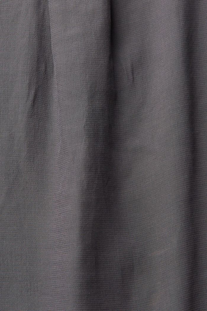 V-neck blouse, LENZING™ ECOVERO™, ANTHRACITE, detail image number 1