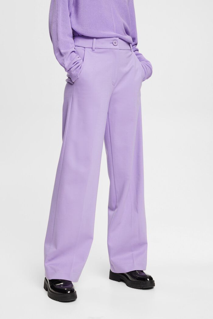 SPORTY PUNTO Mix & Match straight leg trousers, LAVENDER, detail image number 0