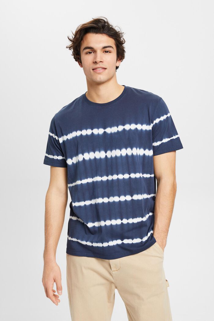 Batik cotton t-shirt, NAVY, detail image number 0