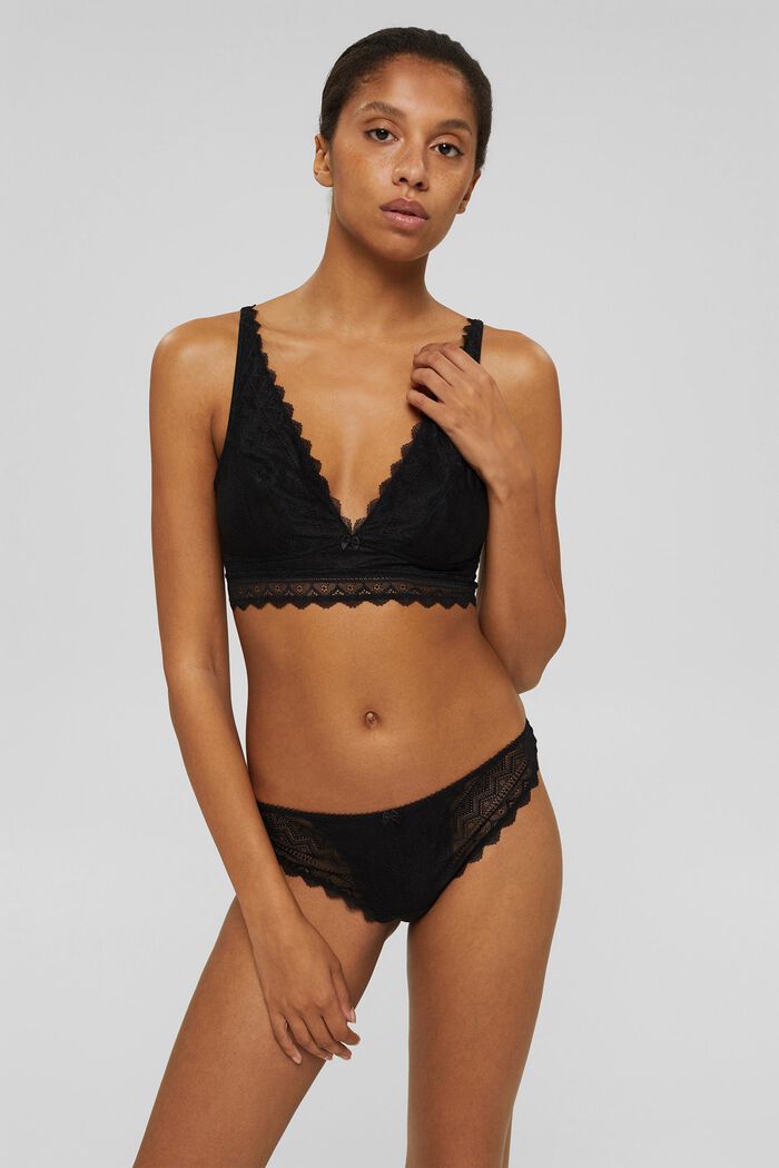 Recycled: non-padded, non-wired lace bra