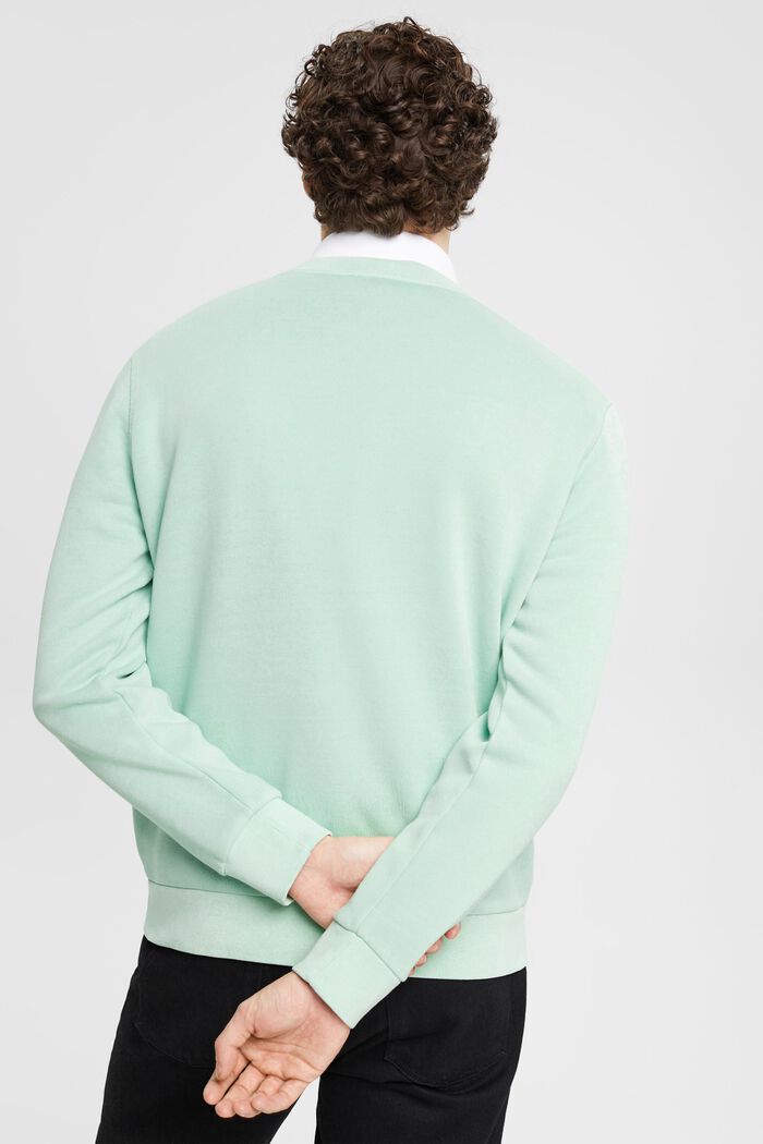 Plain regular fit sweatshirt, LIGHT AQUA GREEN, detail image number 3