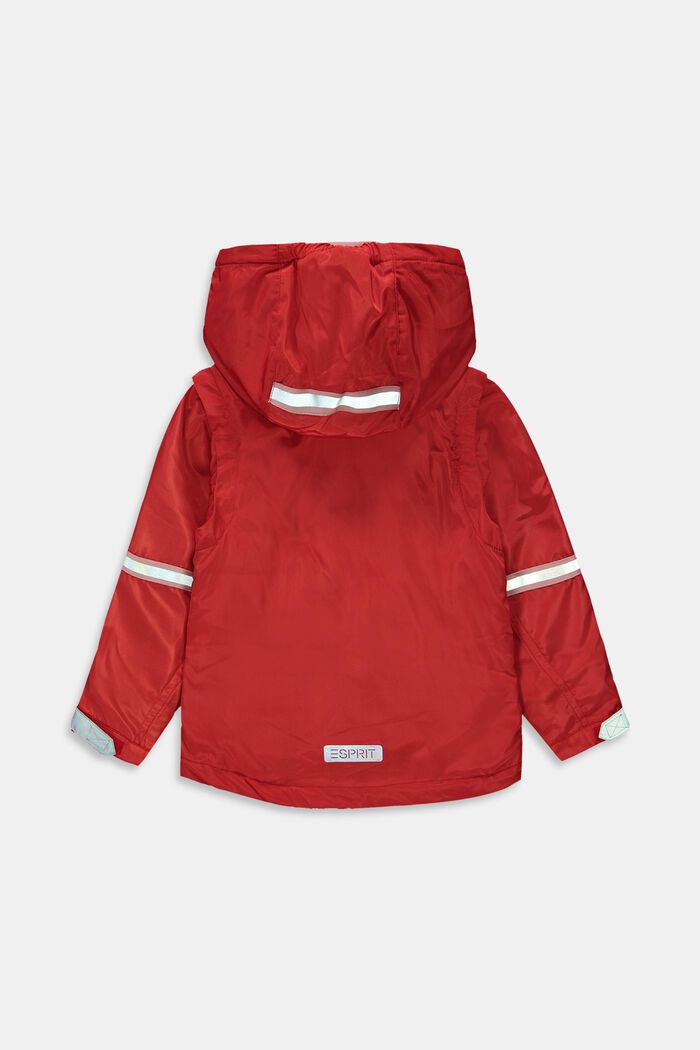 Functional rain jacket with a hood