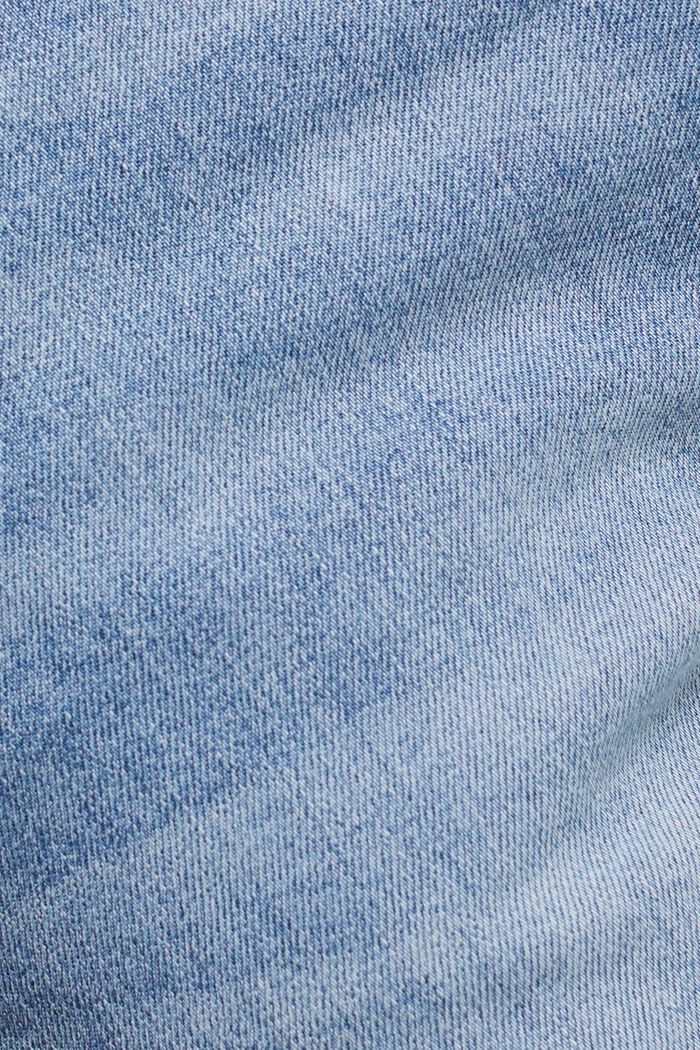 Mid-Rise Straight Denim Shorts, BLUE LIGHT WASHED, detail image number 5