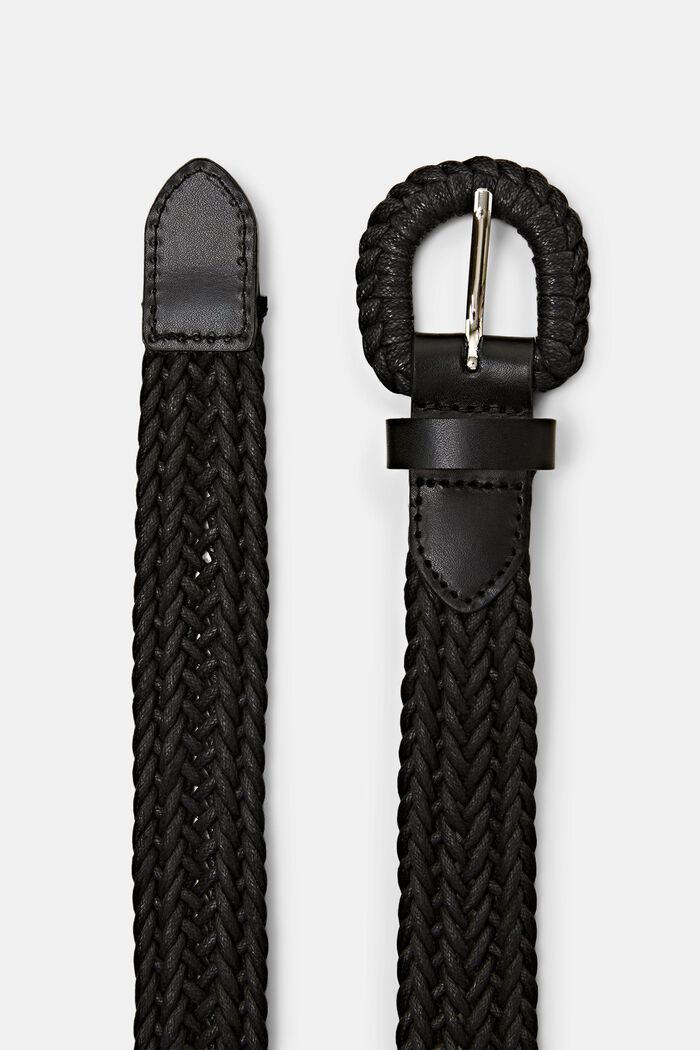 Braided Belt, BLACK, detail image number 1