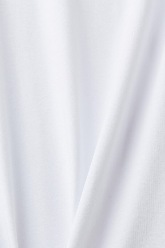 Slim fit cotton t-shirt, WHITE, detail image number 5