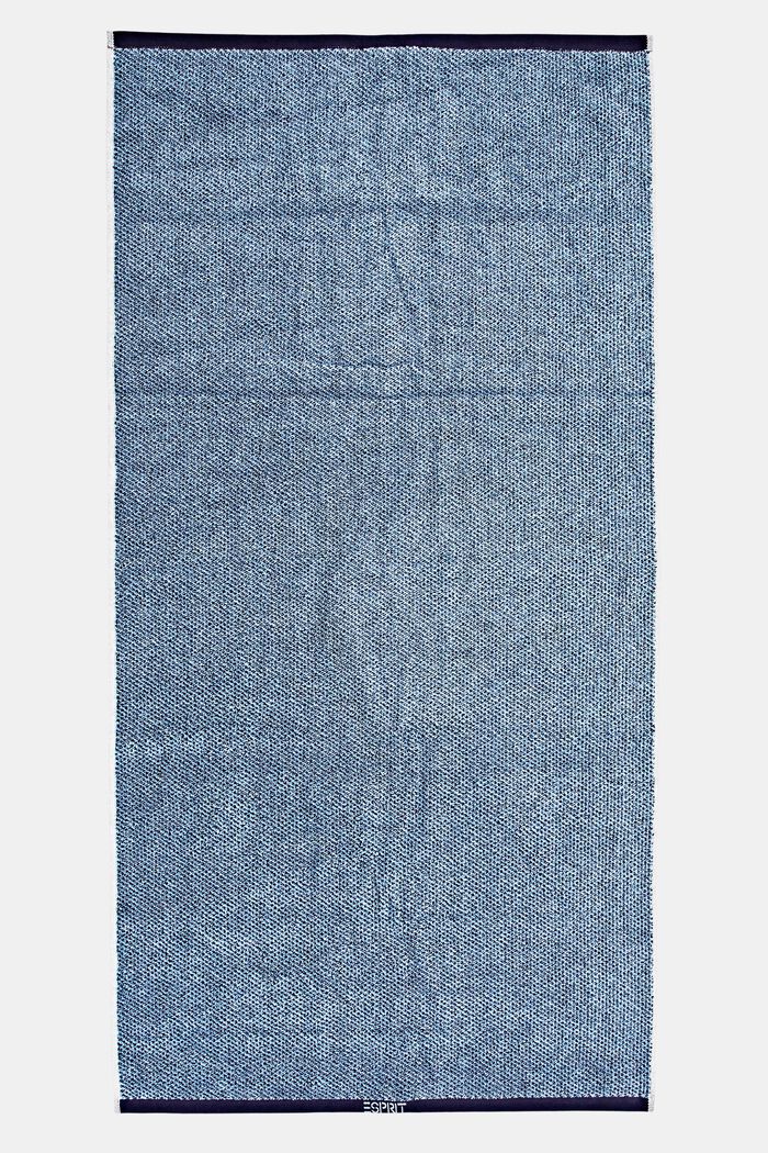 Melange towel, 100% cotton, NAVY BLUE, detail image number 2