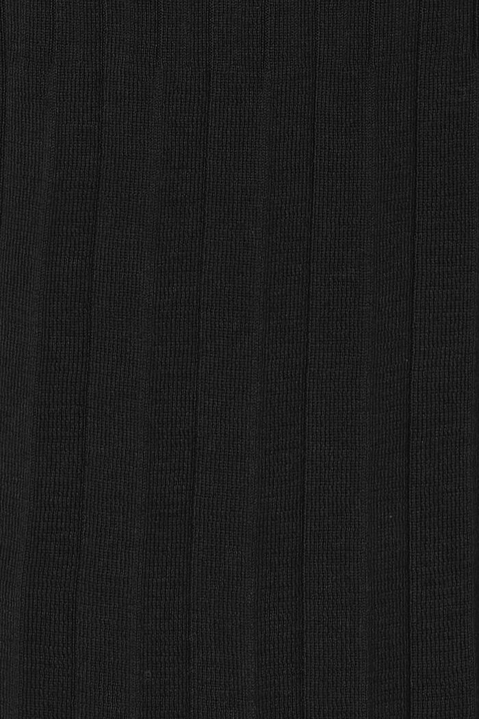 Pleated knit dress, organic cotton, BLACK INK, detail image number 3