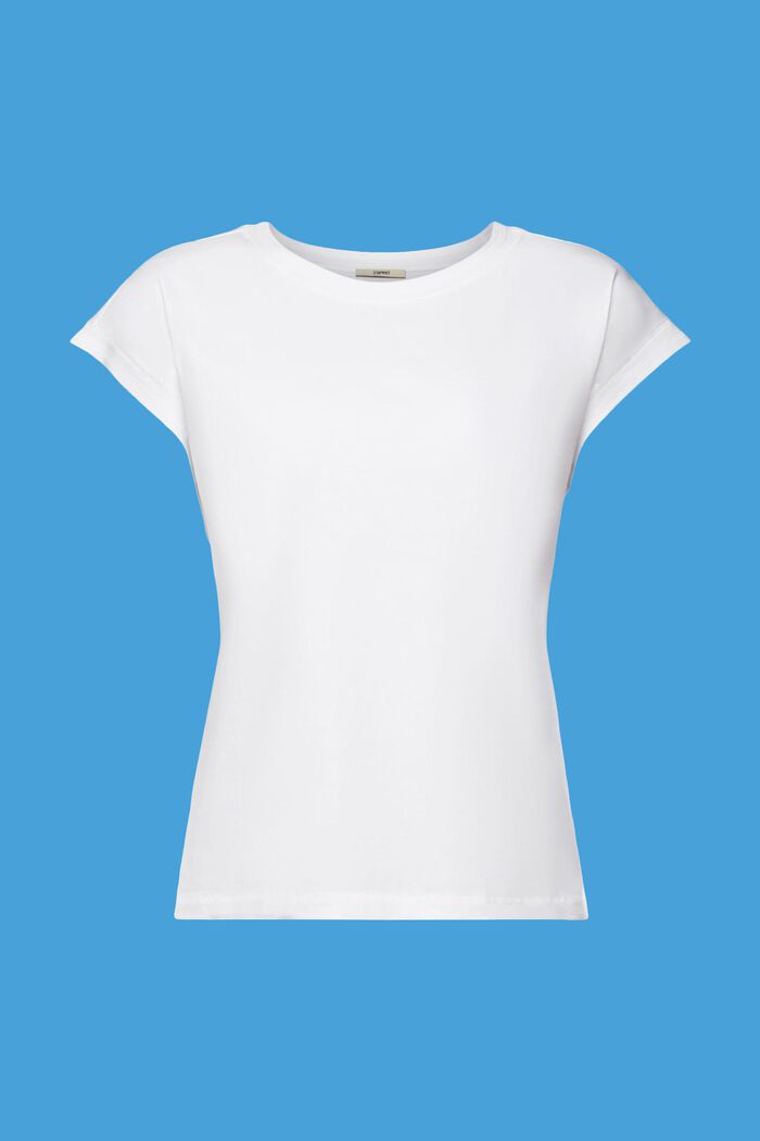 Cotton T-shirt, WHITE, detail image number 6
