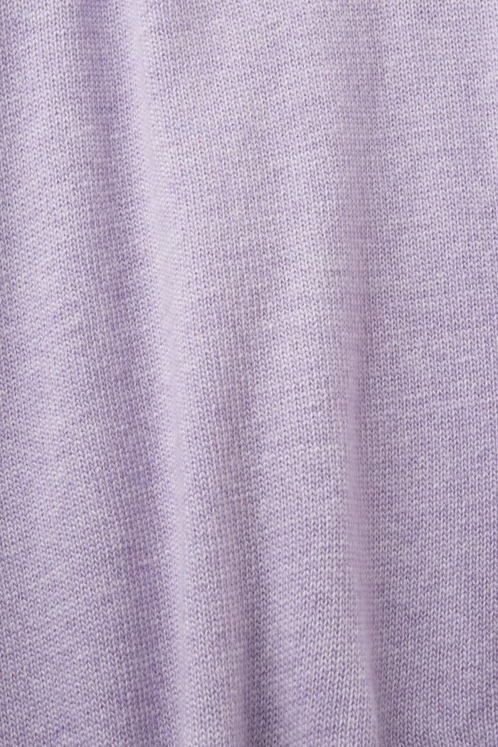 Wool-Blend Mockneck Sweater, LAVENDER, detail image number 5