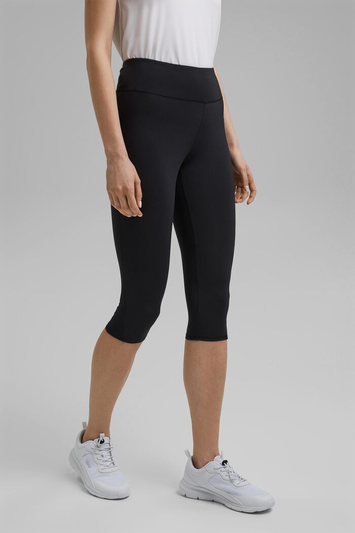 Recycled: high-performance leggings with an E-DRY finish, BLACK, detail image number 0