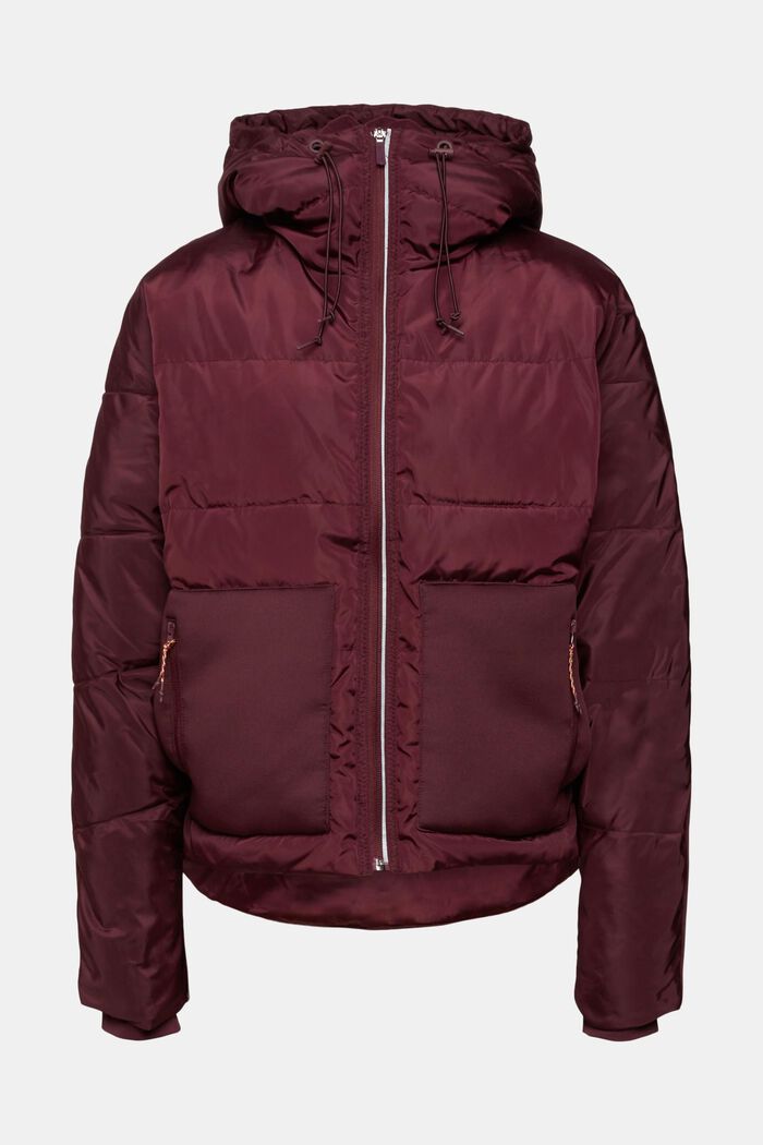 Hybrid puffer jacket, BORDEAUX RED, detail image number 5