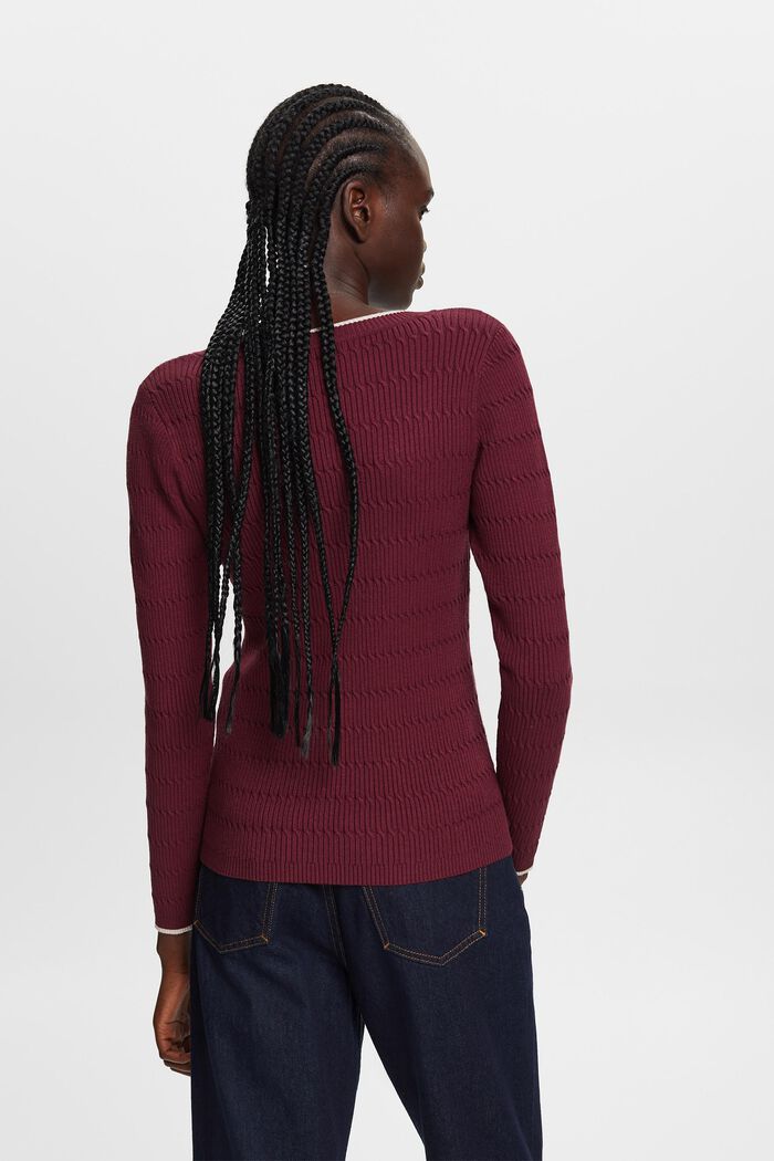 ESPRIT - Fitted cable knit jumper at our online shop