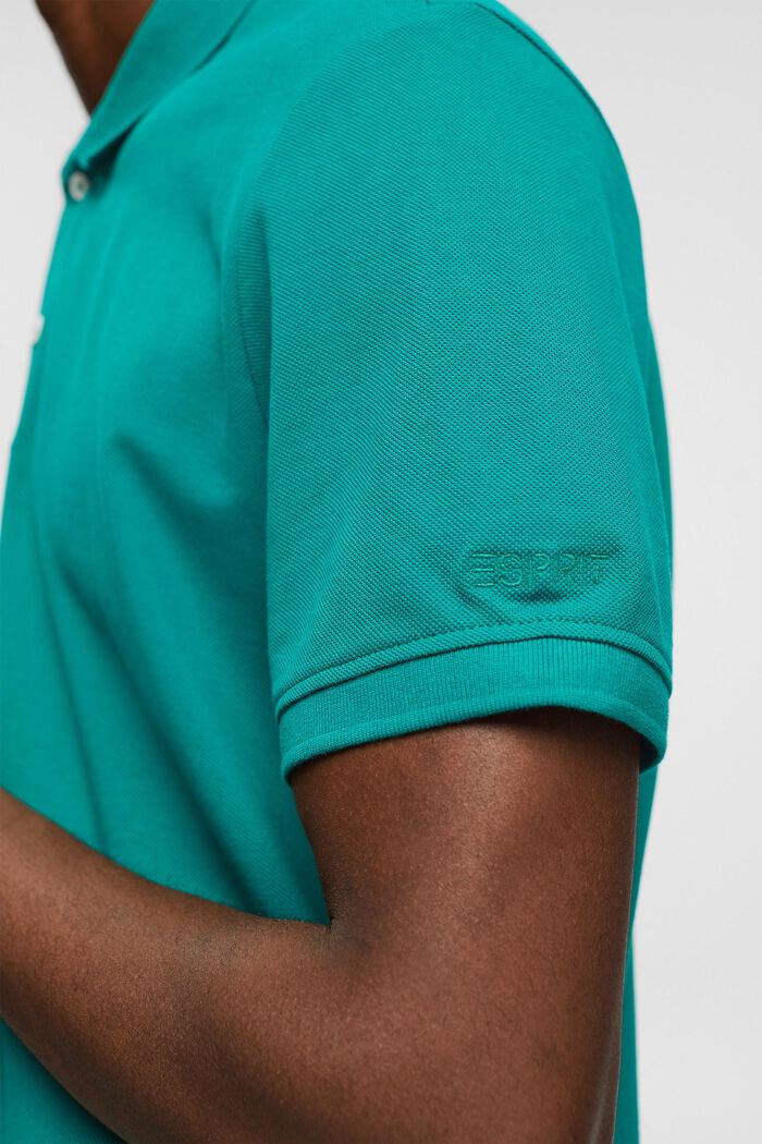 Slim fit polo shirt, EMERALD GREEN, detail image number 4