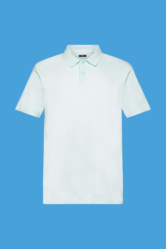 Pima cotton polo shirt, LIGHT AQUA GREEN, detail image number 6