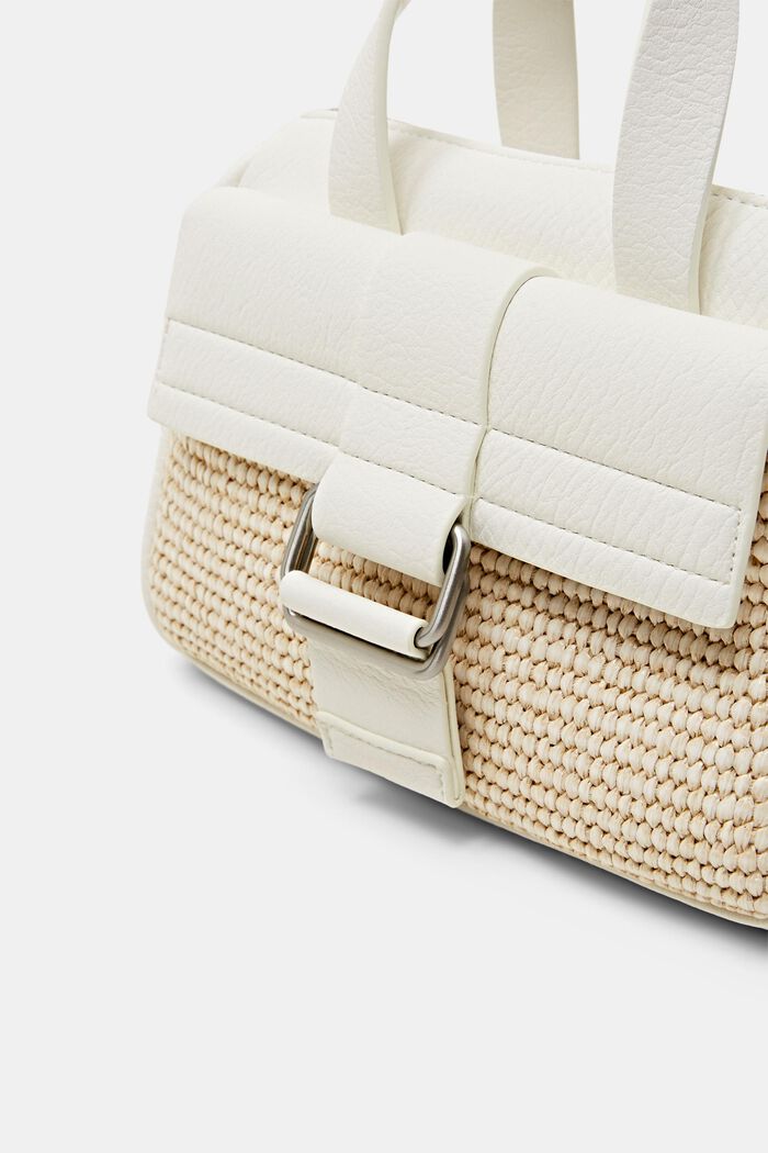 Small Straw Handbag, OFF WHITE, detail image number 1