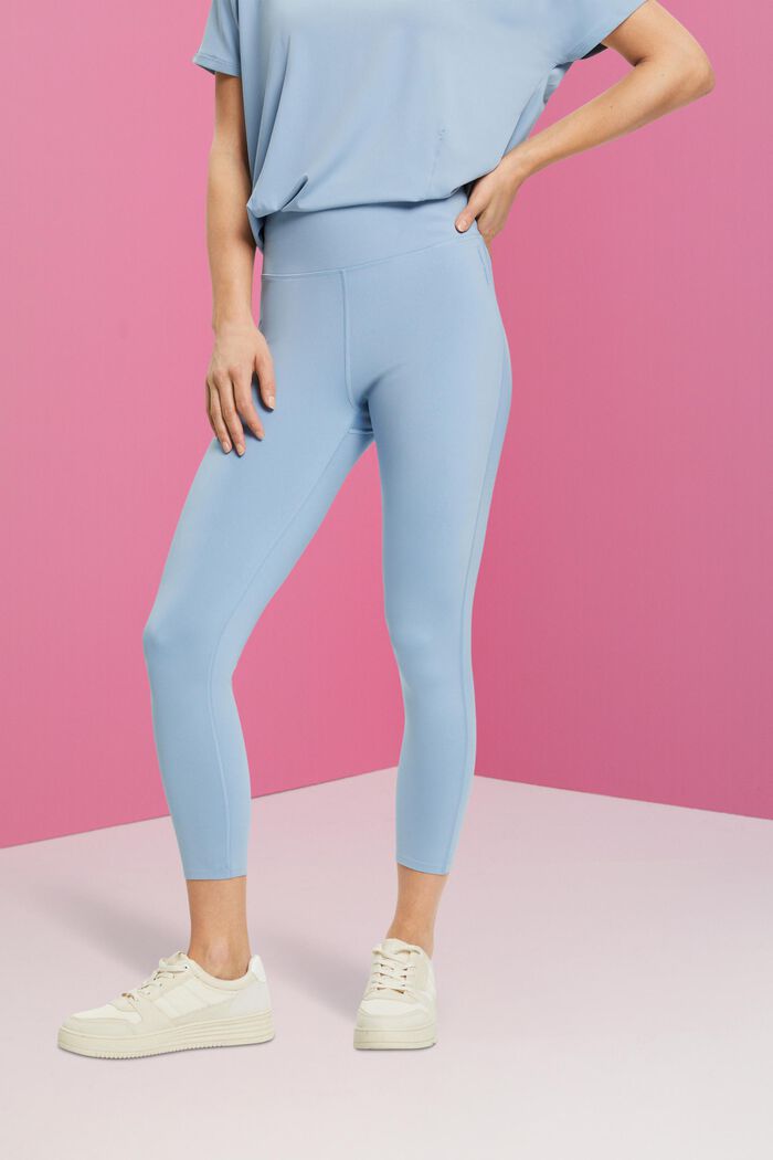 Recycled: Active leggings with E-DRY, PASTEL BLUE, detail image number 0