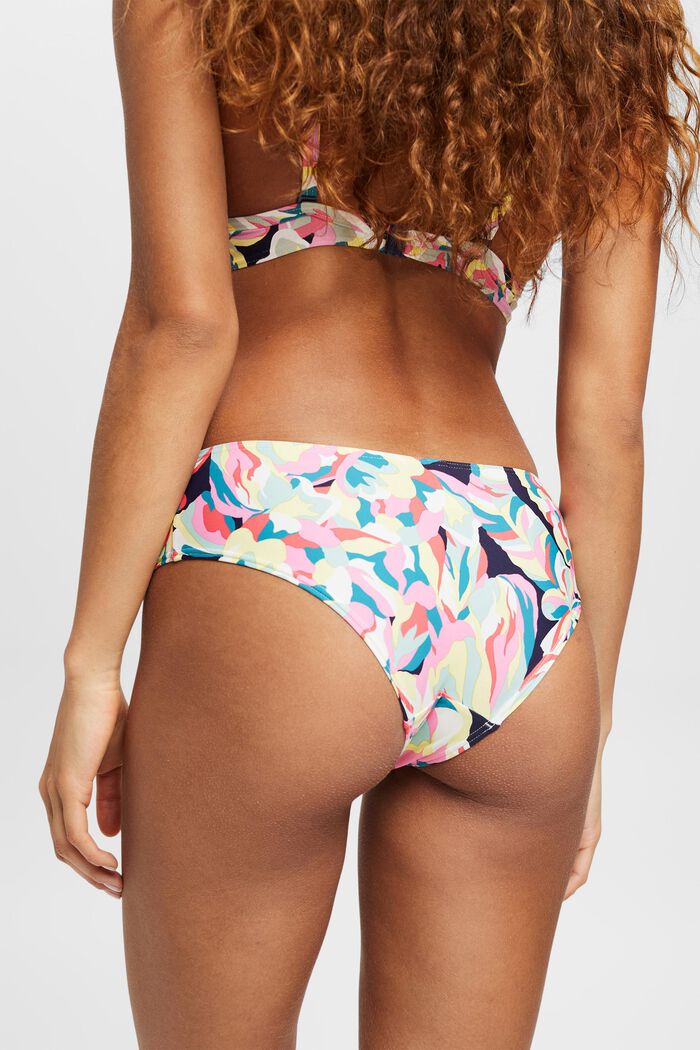 Hipster-style bikini bottoms with floral print, NAVY, detail image number 3