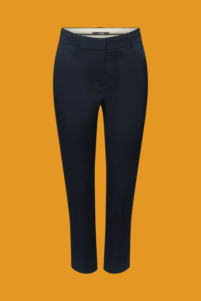 High-rise slim fit trousers, NAVY, detail image number 6