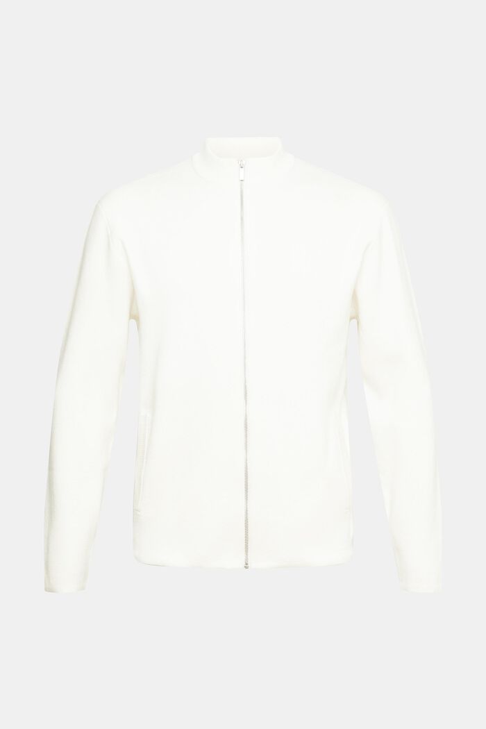 Cardigan with zip, OFF WHITE, detail image number 5