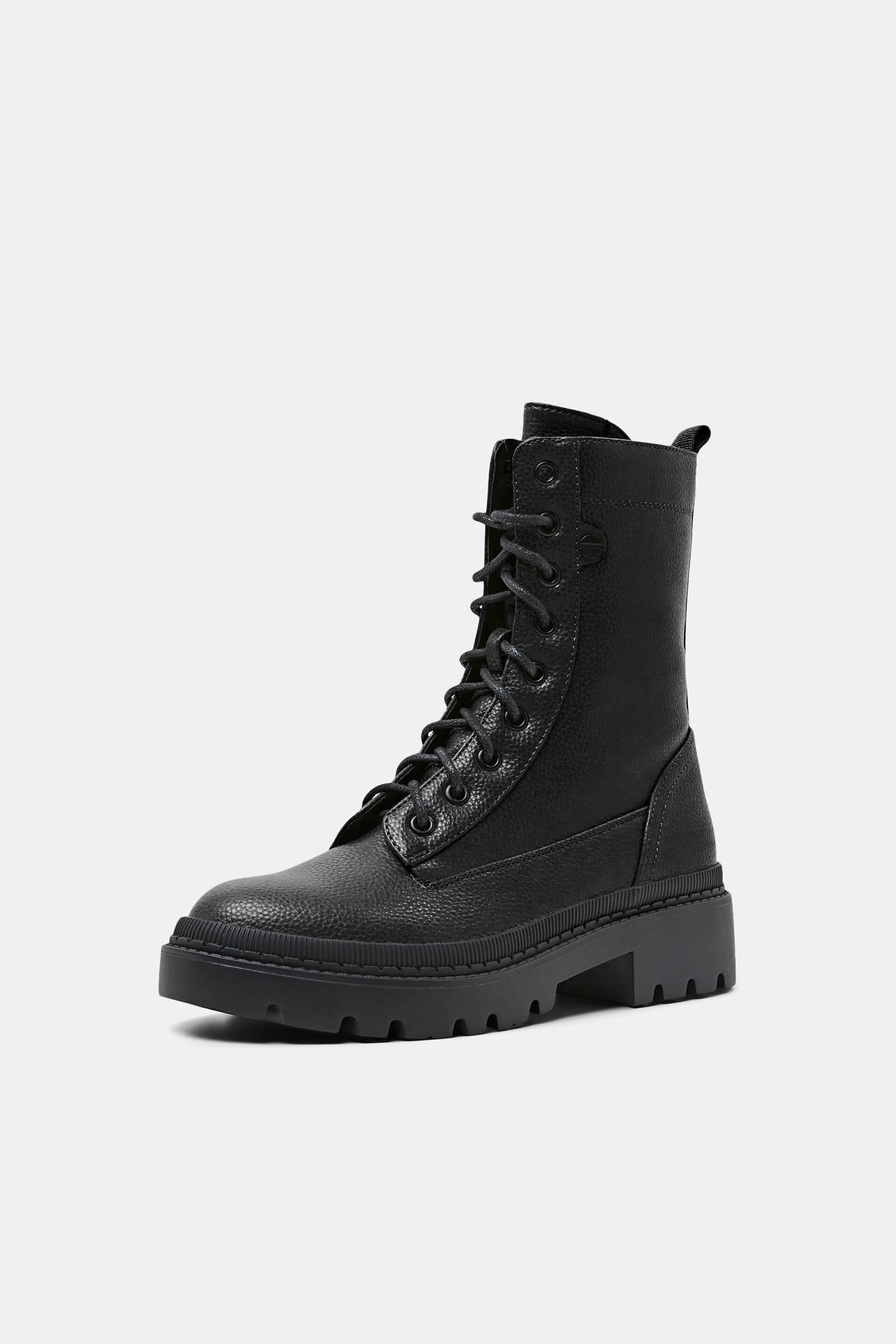Vegan leather lace-up boots at our online shop - ESPRIT