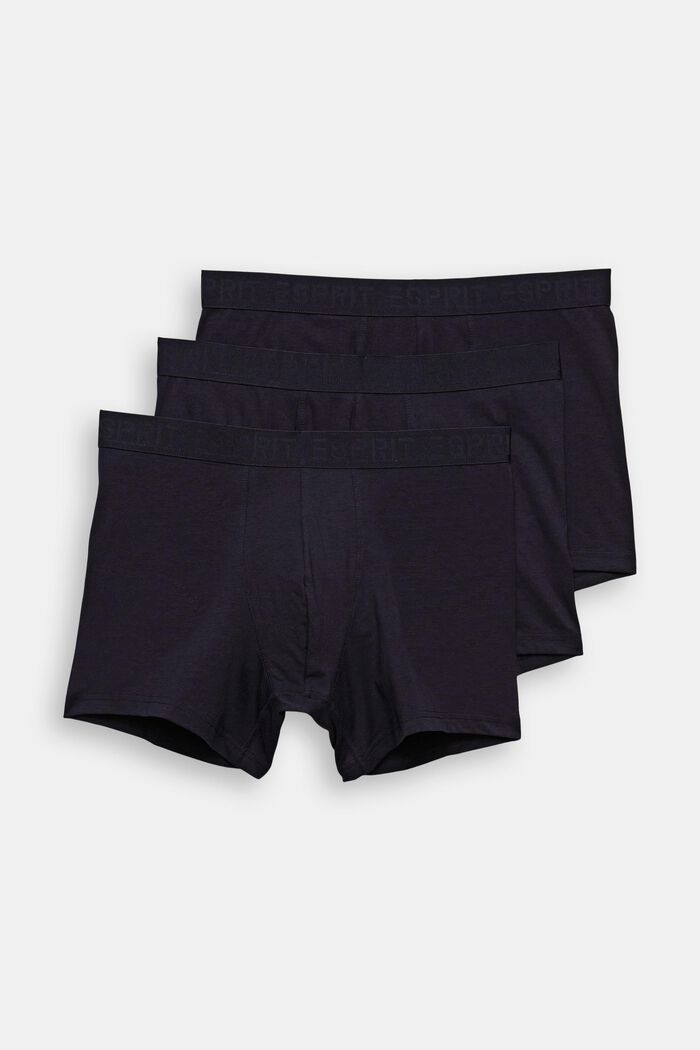 Multi-pack long cotton stretch men's shorts, NAVY, detail image number 1
