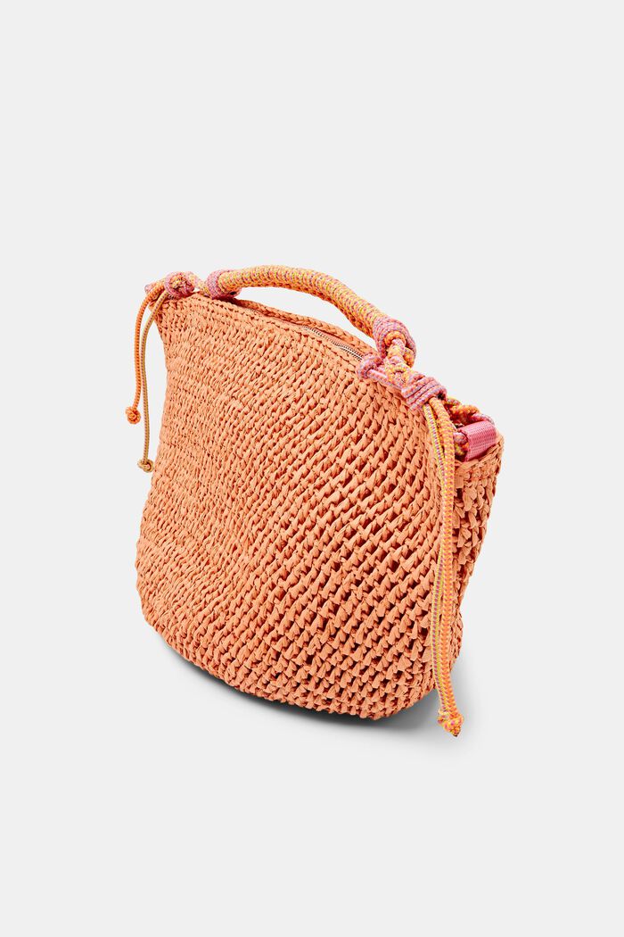 Crochet Hobo Bag, ORANGE, detail image number 2