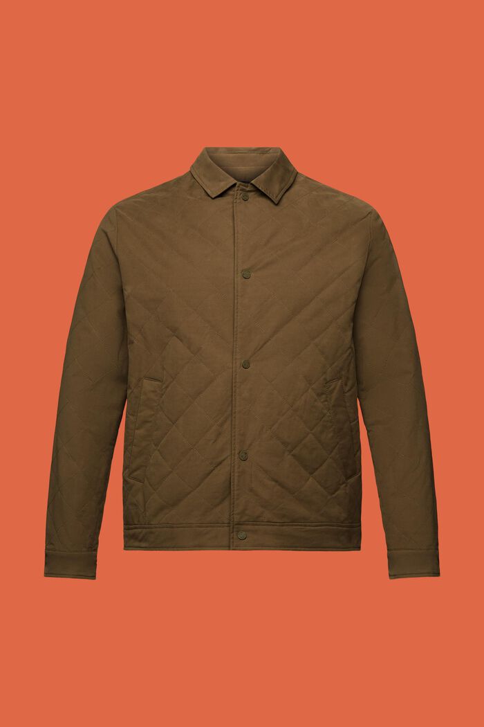 Quilted Shacket, KHAKI GREEN, detail image number 6