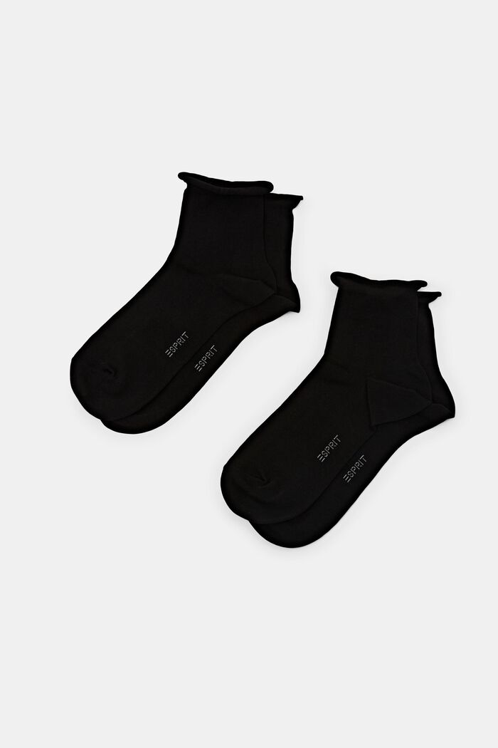 2-Pack Knit Socks, BLACK, detail image number 0