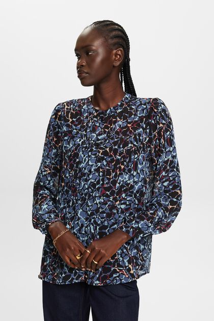 Recycled: patterned chiffon blouse
