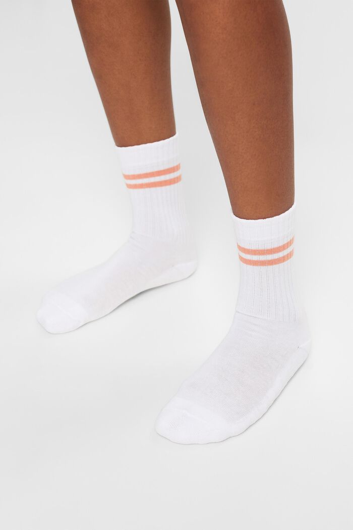 2-Pack Tennis Striped Socks, WOOLWHITE, detail image number 1