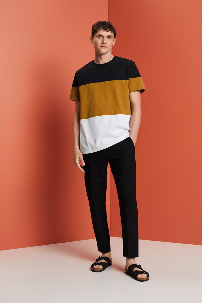 ESPRIT - Colorblock t-shirt, 100% cotton at our online shop