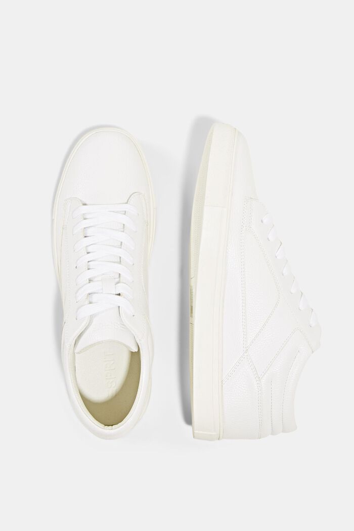 Faux leather trainers