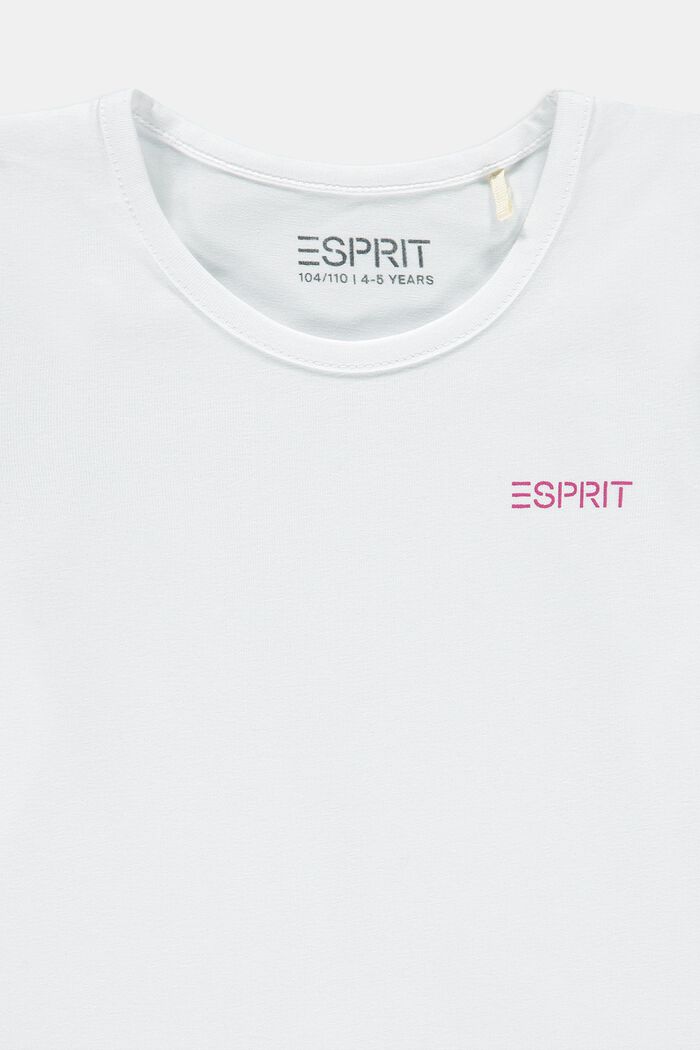 Double pack of long sleeve tops in stretch cotton, WHITE, detail image number 2