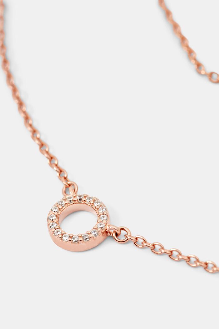 Sterling silver necklace with a round pendant