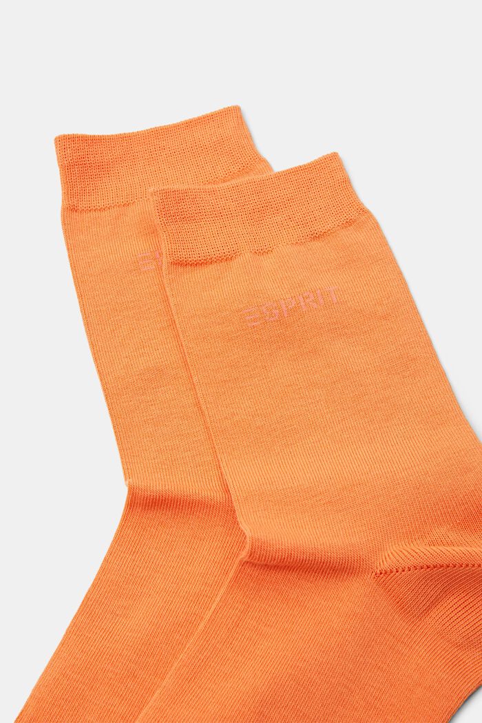 2-pack of socks with knitted logo, organic cotton, FIRE, detail image number 2