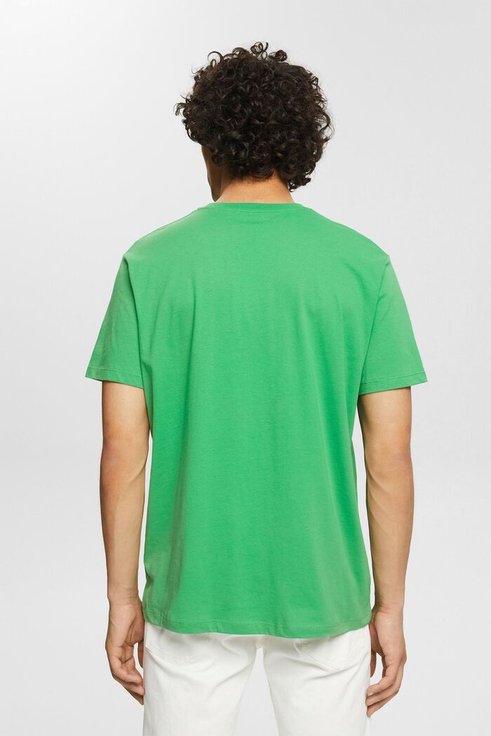 Jersey T-shirt with a print, GREEN, detail image number 3