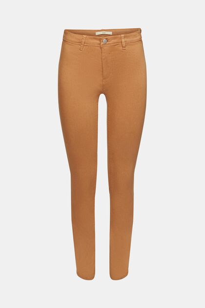 Mid-rise slim fit stretch trousers