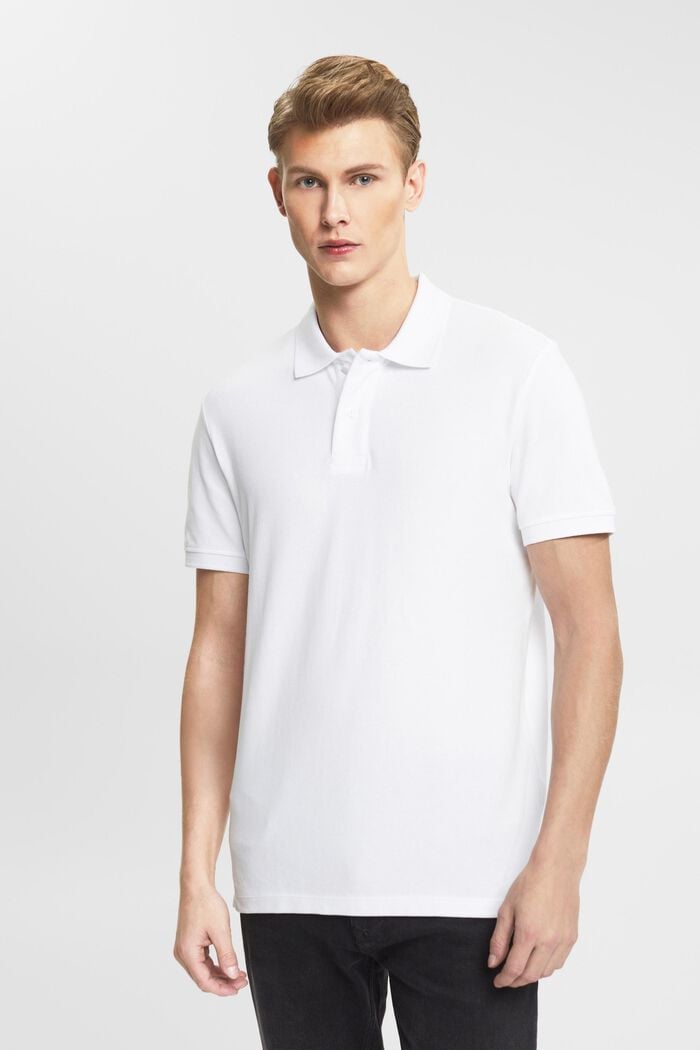 Slim fit polo shirt, WHITE, detail image number 0