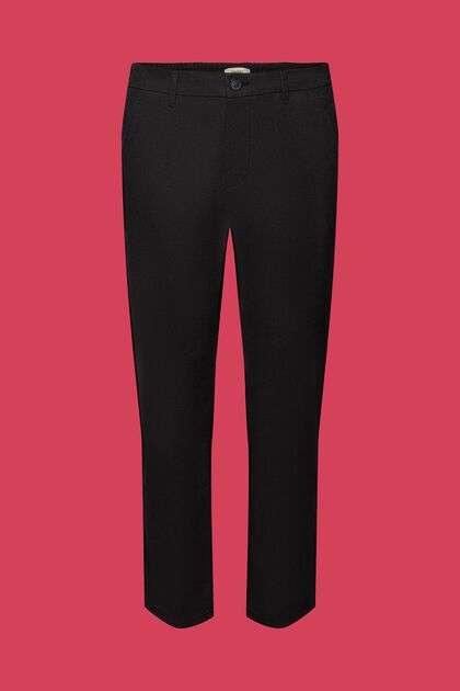 Two-tone suit trousers made of blended cotton, ANTHRACITE, overview