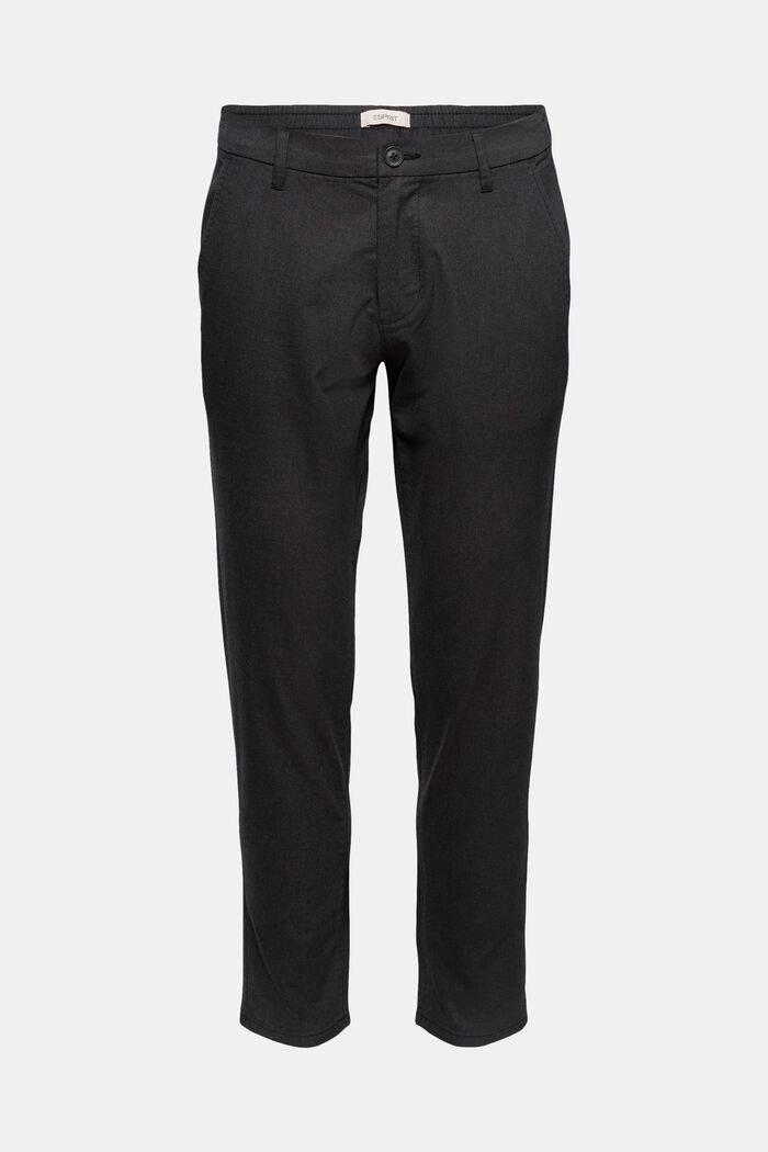 Two-tone suit trousers made of blended cotton, ANTHRACITE, detail image number 5