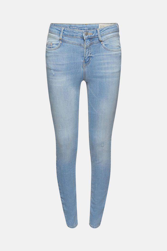 Stretch jeans with distressed effects