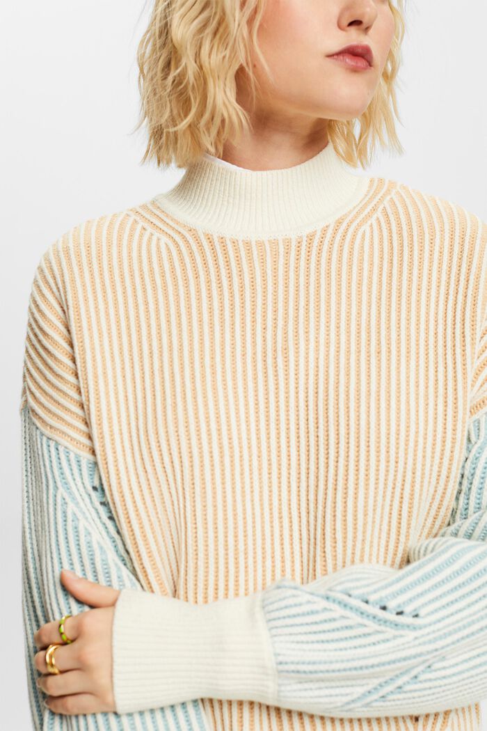 Mock Neck Rib-Knit Sweater, ICE, detail image number 2