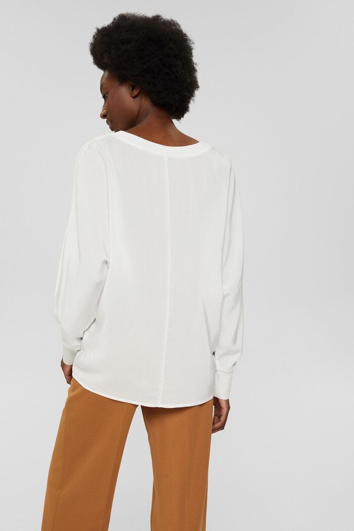 Blouse with LENZING™ ECOVERO™, OFF WHITE, detail image number 3