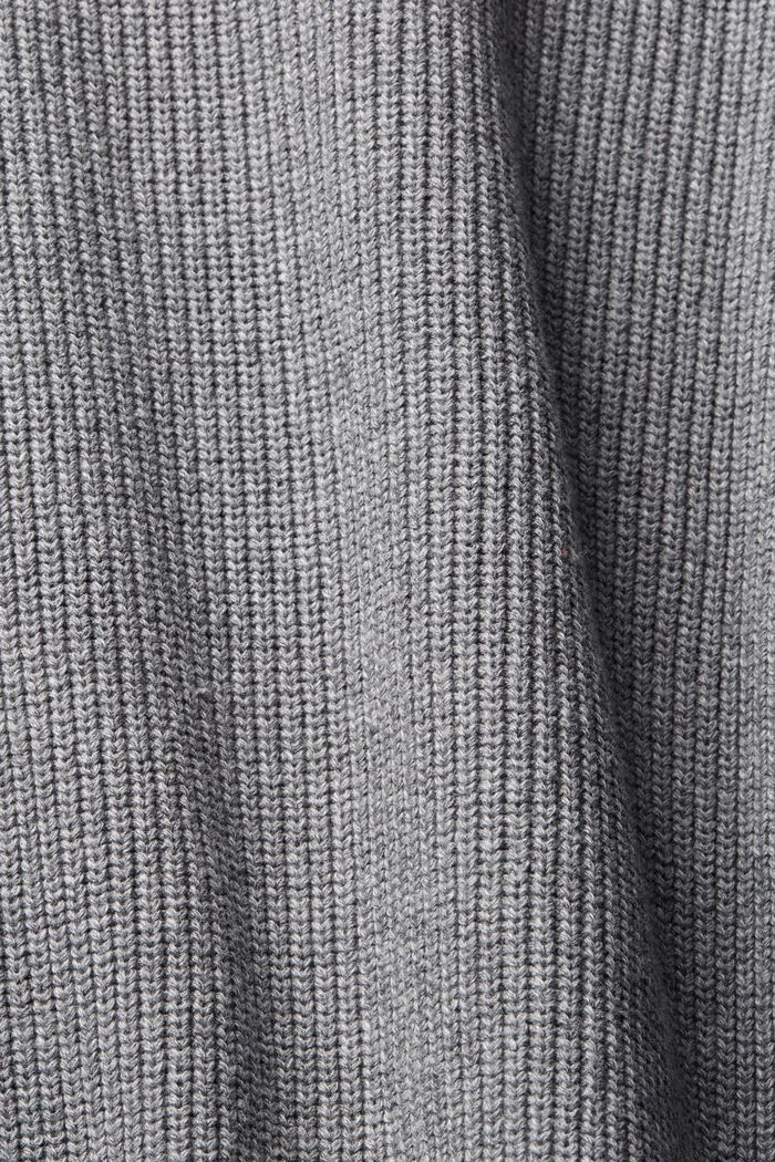 Chunky half-zip jumper, MEDIUM GREY, detail image number 6