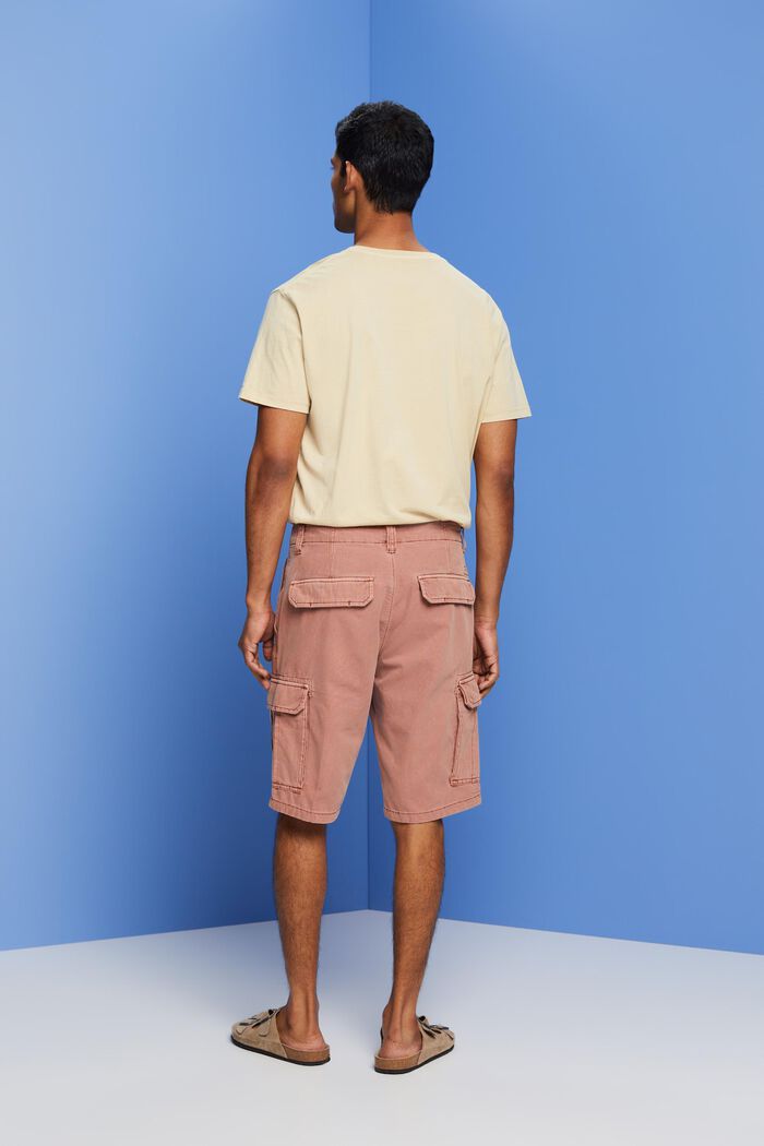 Cargo shorts, 100% cotton, DARK OLD PINK, detail image number 3