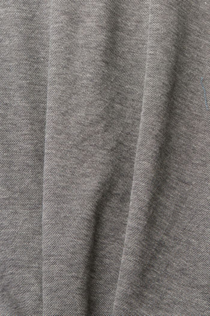 Piqué polo shirt with a mandarin collar, LIGHT GREY, detail image number 4