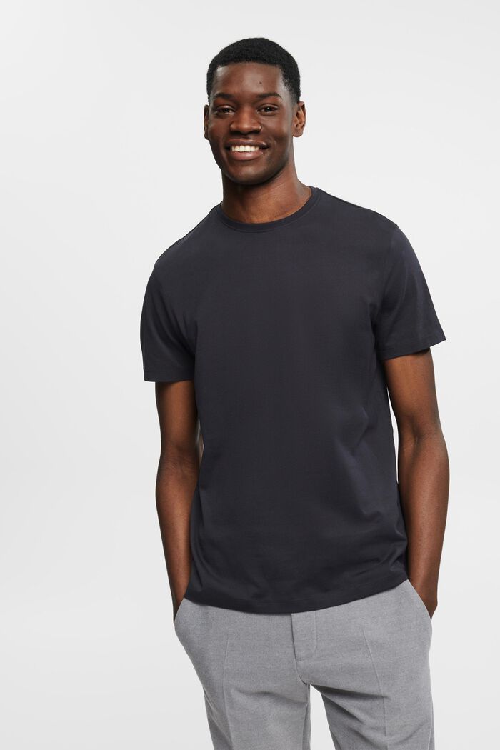 Pima cotton slim fit t-shirt, BLACK, detail image number 0
